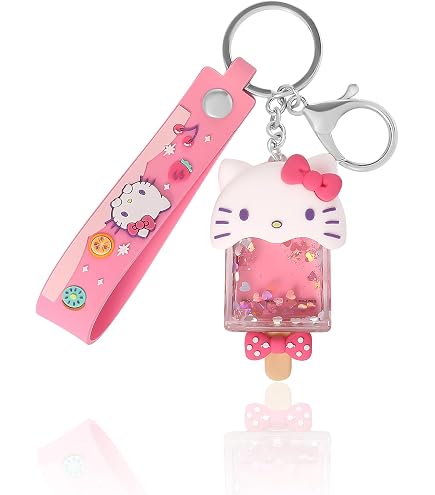Xerial Cute Kitty Keychain, Cartoon Cat & Kawaii Kitty Charms for